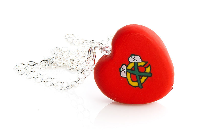 Blackhawks Heart Pendant Necklace - Intention Beads | Astrology | Talisman