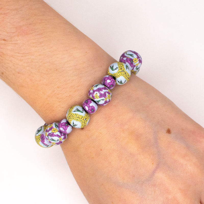 Hummingbird Bracelet - Handmade from Clay - She Beads
