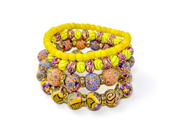 Couture Bracelet Set- Yellow