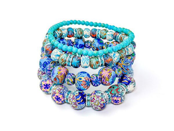 Couture Bracelet Set- Blue