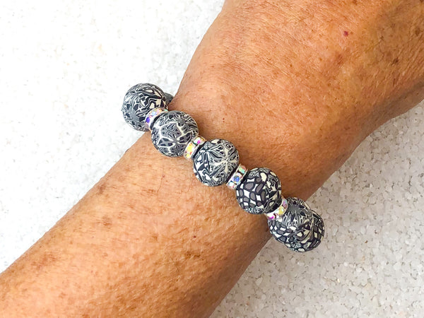 Greyscale Couture Bracelet & Earring Set