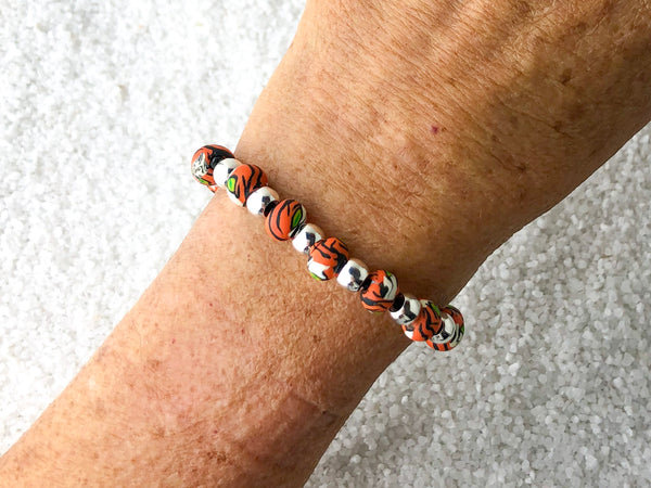 Eye of the Tiger Small Bead Silver Round Bracelet