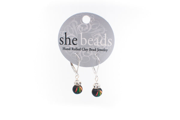 Blackhawks Small Bead Crystal Earrings - Intention Beads | Astrology | Talisman