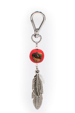 Blackhawks Feather Keychain - Intention Beads | Astrology | Talisman