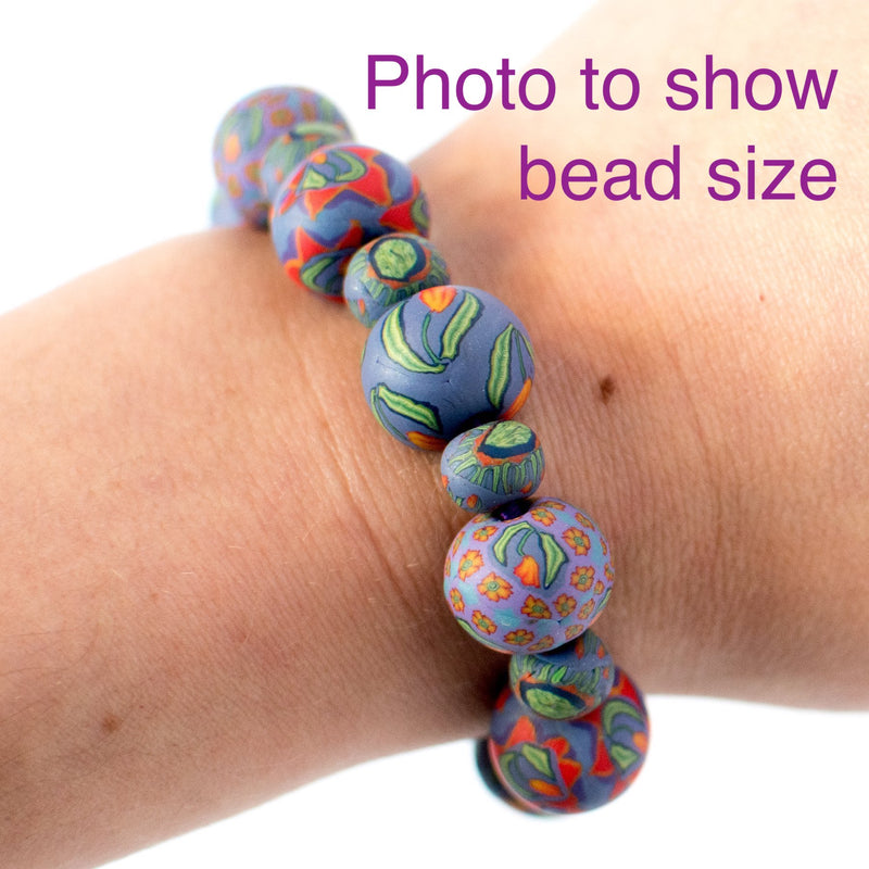 Sleigh Ride Large Bead All Clay Bracelet