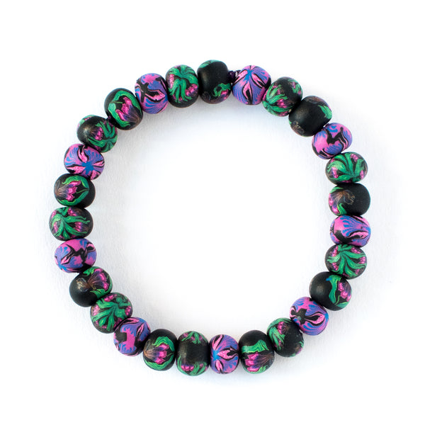 Iris Small Bead All Clay Bracelet (2 color options)