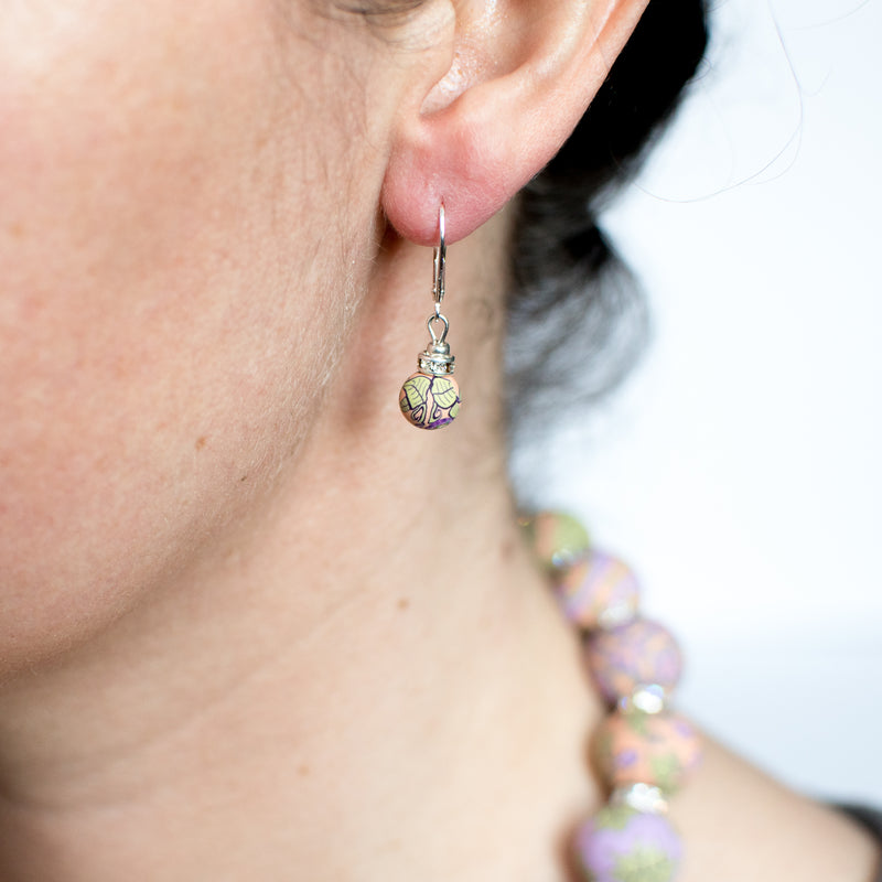 Gloria Small Bead Crystal Earrings