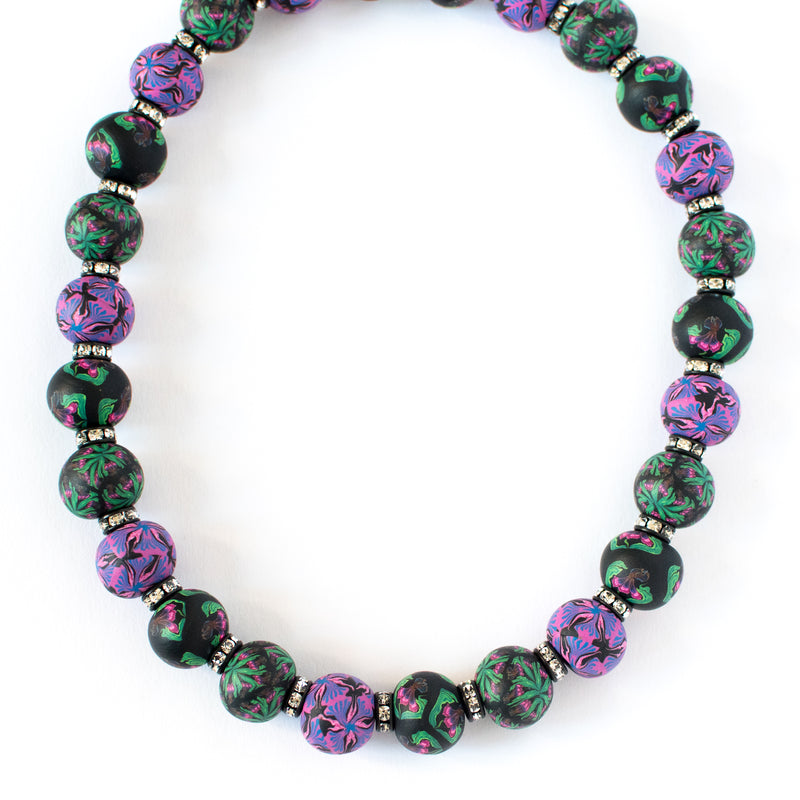 Iris Jumbo Bead Crystal Necklace