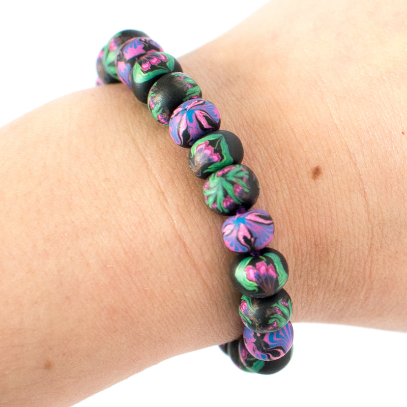 Iris Small Bead All Clay Bracelet (2 color options)