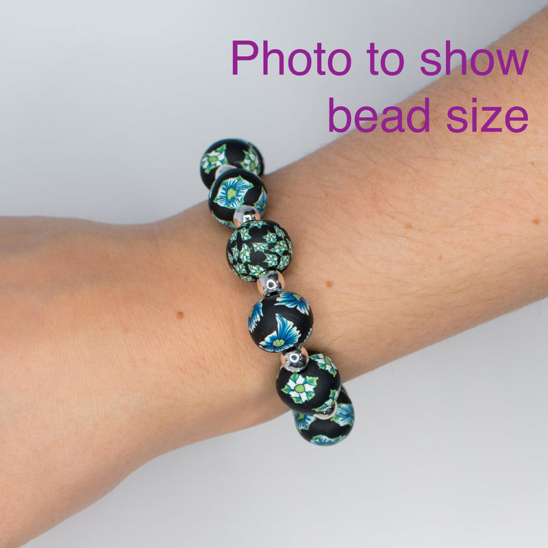 Sleigh Ride Large Bead Silver Rounds Bracelet