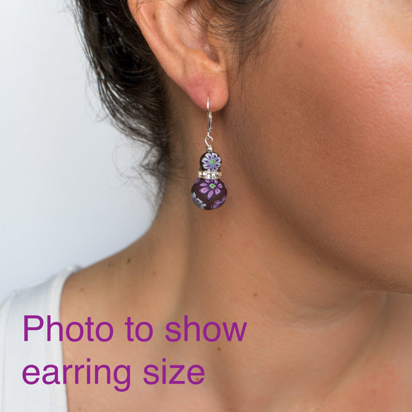 Auld Lang Syne Large Bead Crystal Earrings