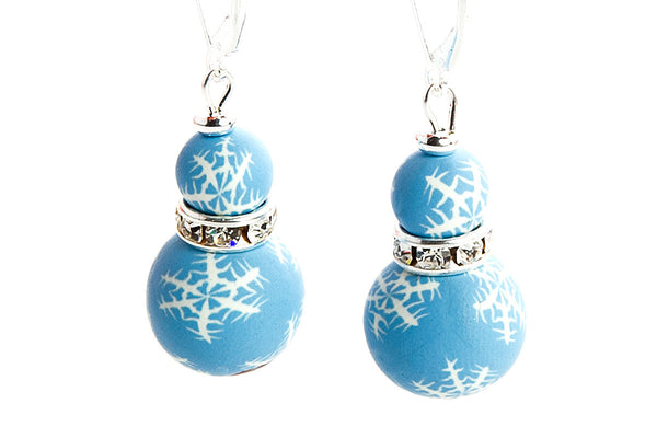 Winter Wonderland Large Bead Swarovski Crystal Earrings - Intention Beads | Astrology | Talisman