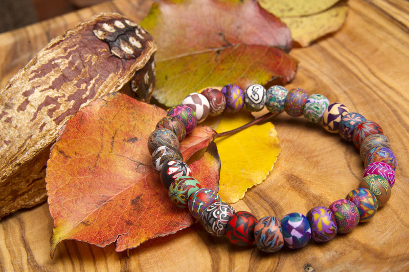 Multi Fall Small Bead All Clay Bracelet - Intention Beads | Astrology | Talisman