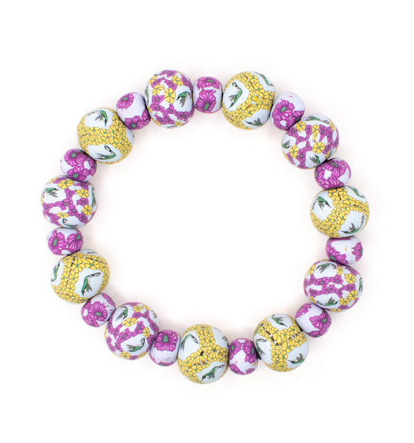 Hummingbird Bracelet - Handmade from Clay - She Beads