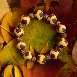 Thanksgiving Turkey Large Bead All Clay Bracelet