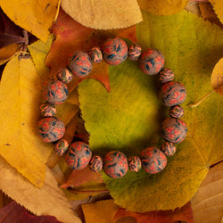 Thanksgiving Harvest Large Bead All Clay Bracelet