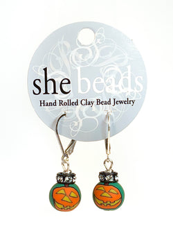 Halloween Small Bead Swarovski Crystal Earrings - Intention Beads | Astrology | Talisman