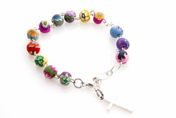 Precious Floral Rosary Bracelet